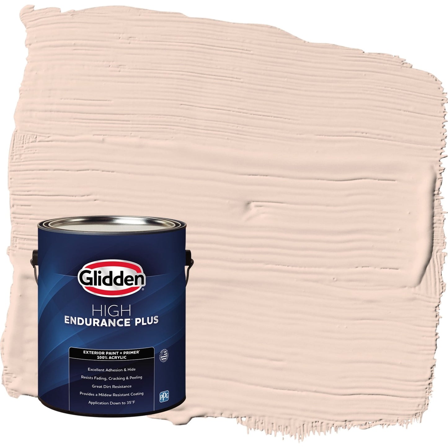 Glidden HEP Blush Beige / Orange Flat Exterior Paint with Primer, 1 Gallon