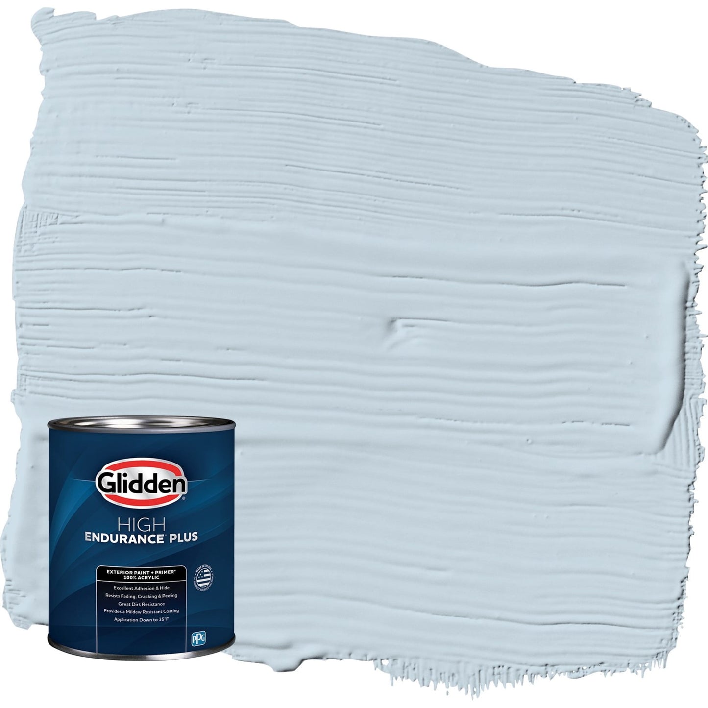 Glidden HEP Calm Sea / Blue Satin Exterior Paint with Primer, 1 Quart