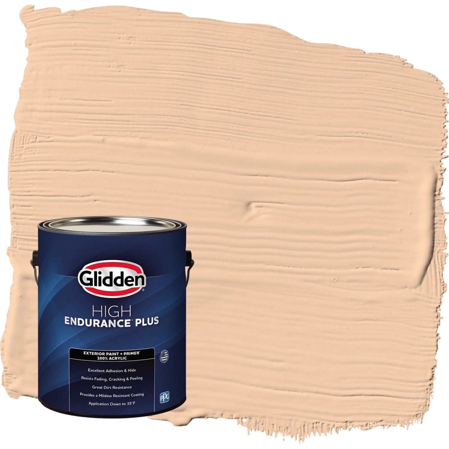 Glidden HEP Caramel Ice / Orange Satin Exterior Paint with Primer, 1 Gallon