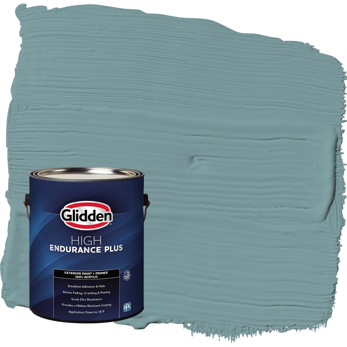 Glidden HEP Cathedral Glass / Aqua Semi-Gloss Exterior Paint with Primer, 1 Gallon