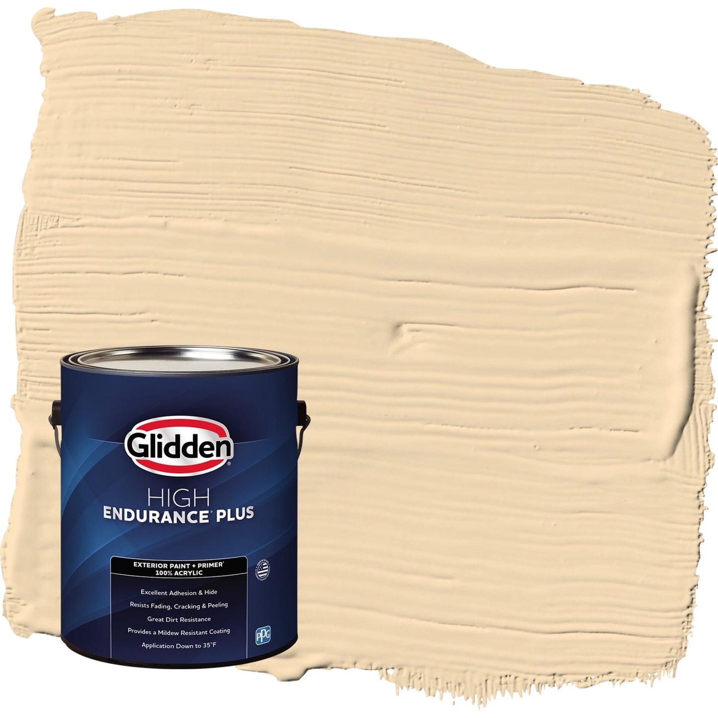 Glidden HEP Chai Tea Latte / Yellow Satin Exterior Paint with Primer, 1 Gallon