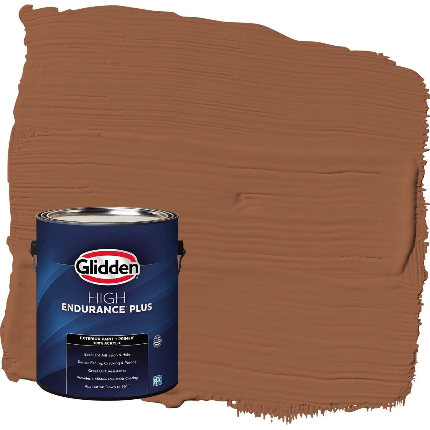 Glidden HEP Cinnamon Spice / Orange Semi-Gloss Exterior Paint with Primer, 1 Gallon