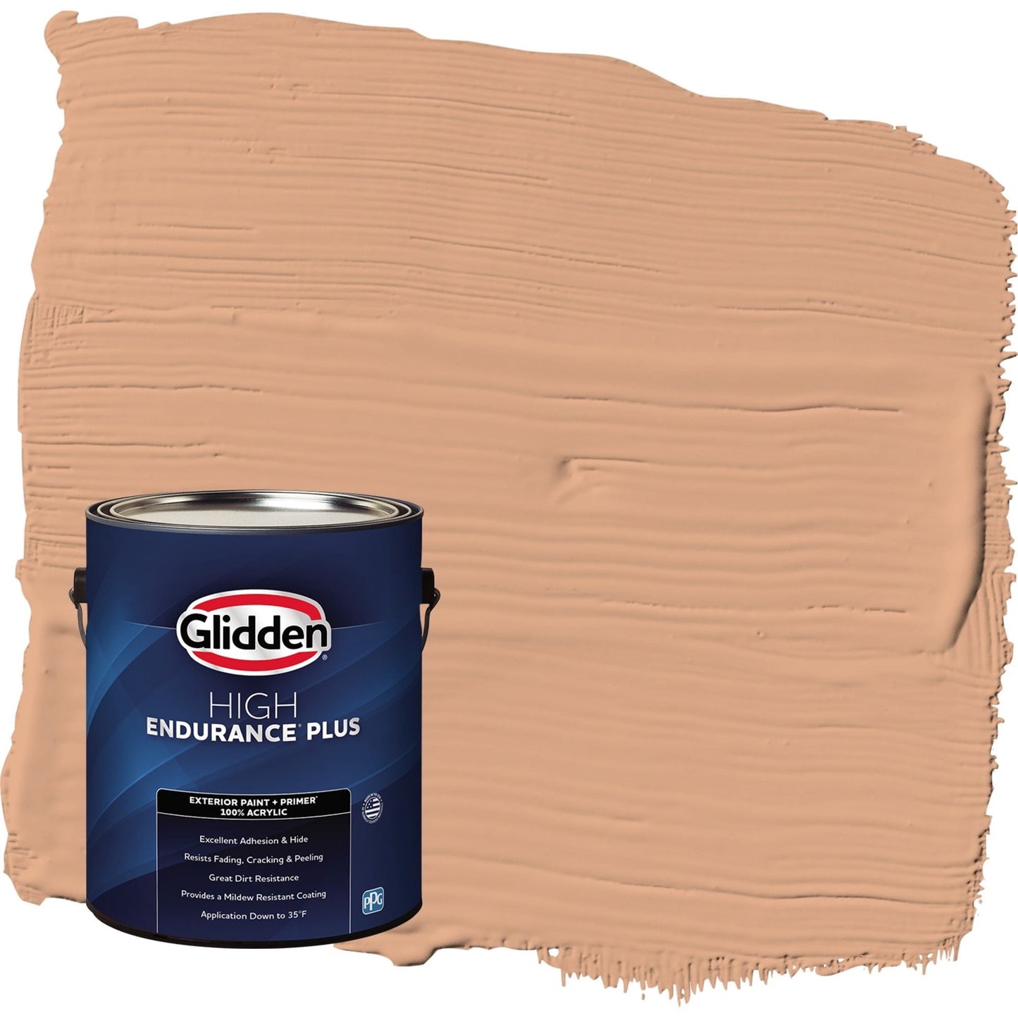 Glidden HEP Clay Fire / Orange Satin Exterior Paint with Primer, 1 Gallon