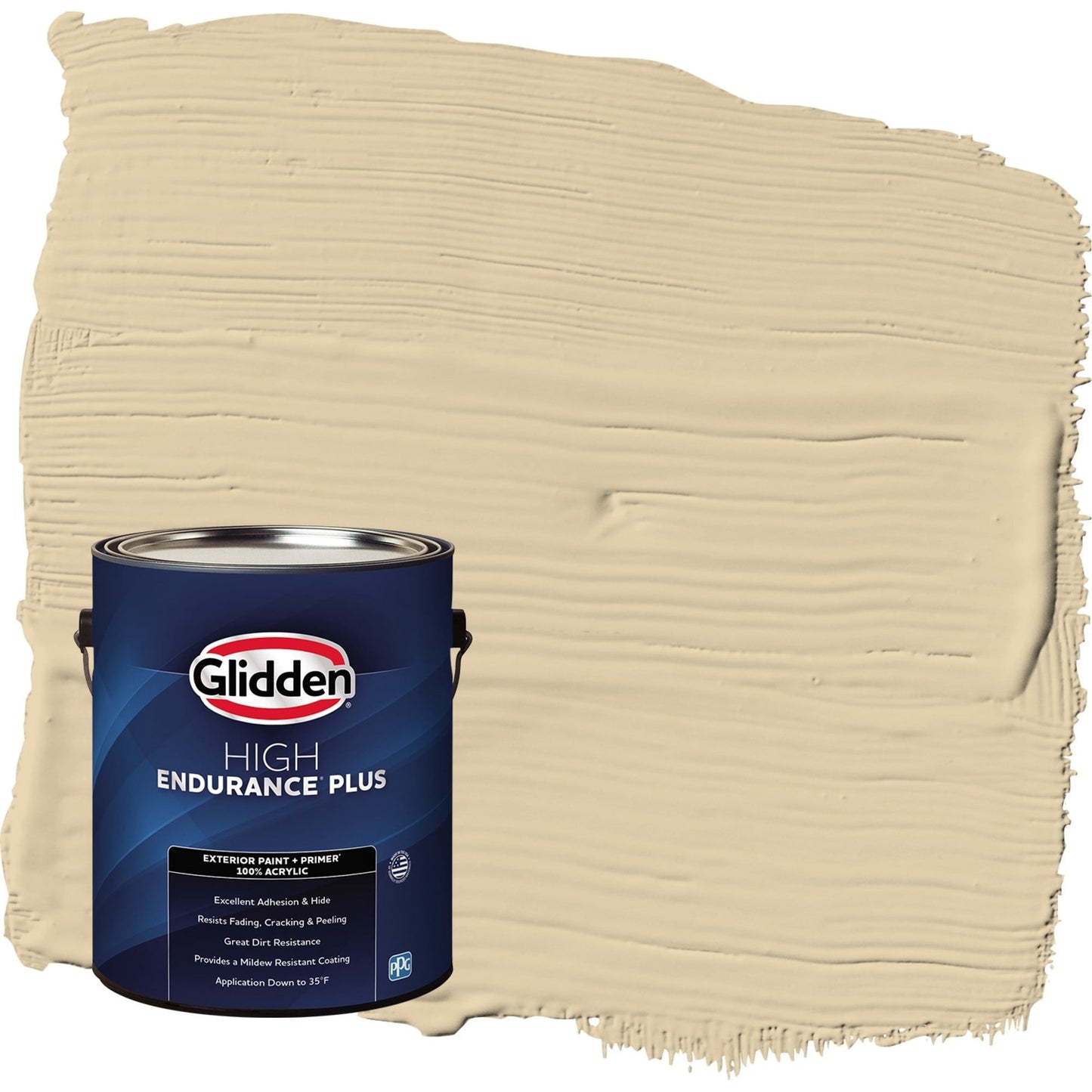 Glidden HEP Cookie Dough / Beige Semi-Gloss Exterior Paint with Primer, 1 Gallon