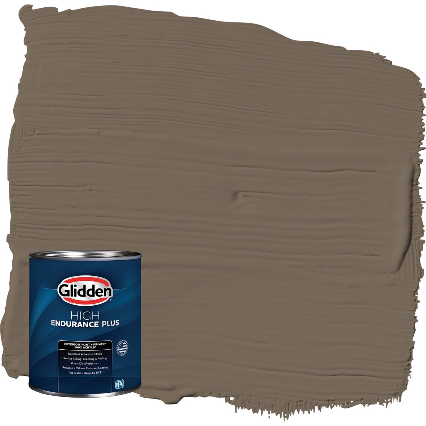 Glidden HEP Curlew / Brown Semi-Gloss Exterior Paint with Primer, 1 Quart