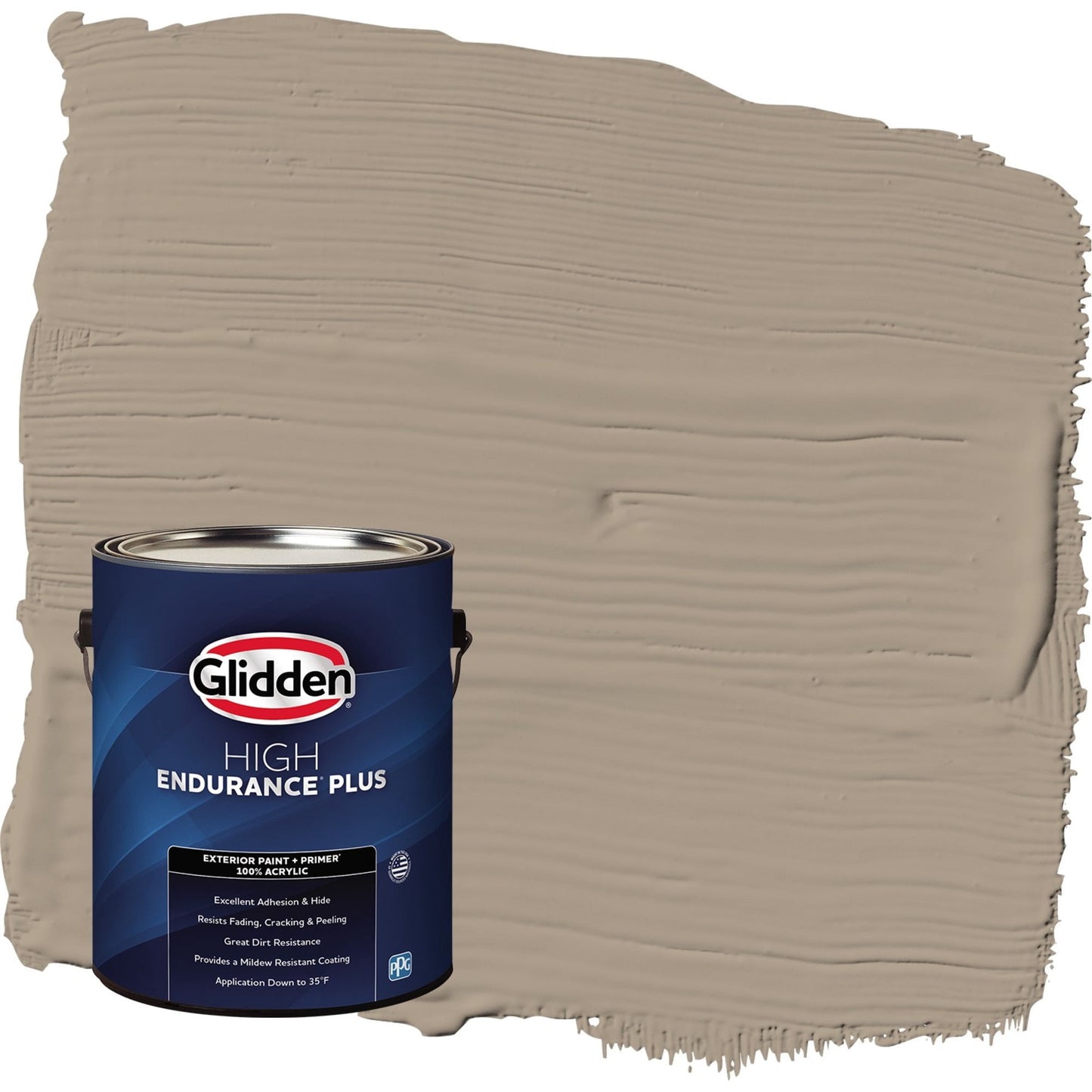 Glidden HEP Diversion / Gray Semi-Gloss Exterior Paint with Primer, 1 Gallon