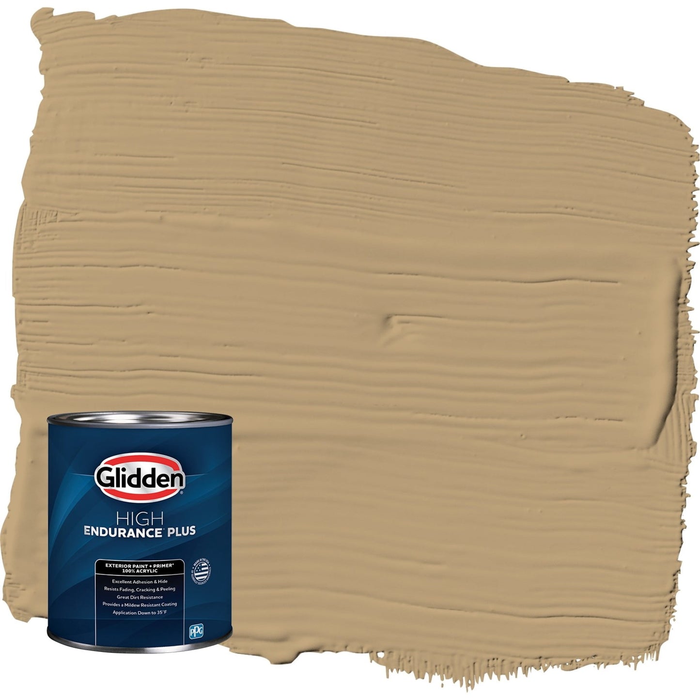 Glidden HEP Earthy Ocher / Beige Semi-Gloss Exterior Paint with Primer, 1 Quart