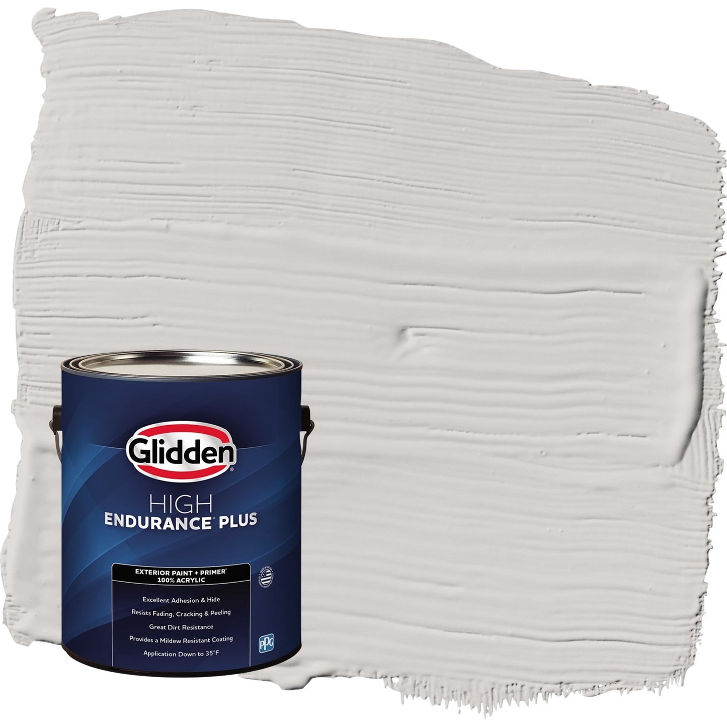 Glidden HEP Elusion / Grey Semi-Gloss Exterior Paint with Primer, 1 Gallon