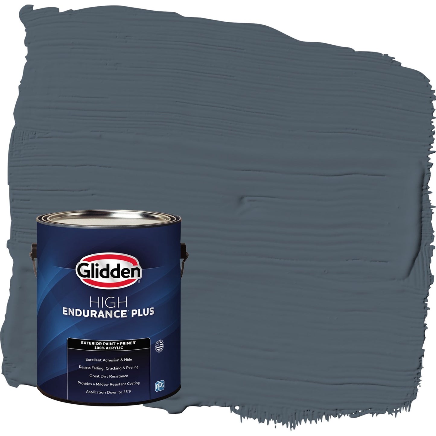 Glidden HEP Goblin / Gray Flat Exterior Paint with Primer, 1 Gallon