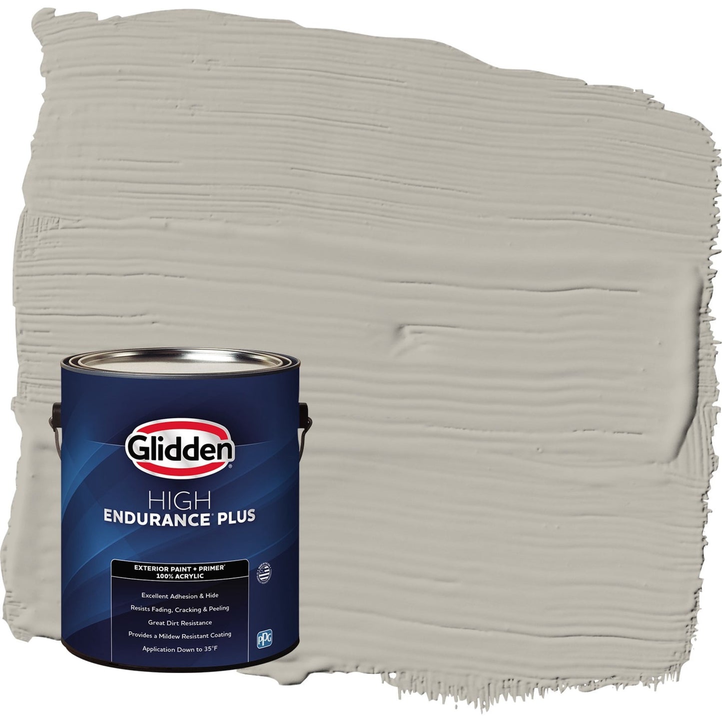 Glidden HEP Ghost Writer / Beige Flat Exterior Paint with Primer, 1 Gallon