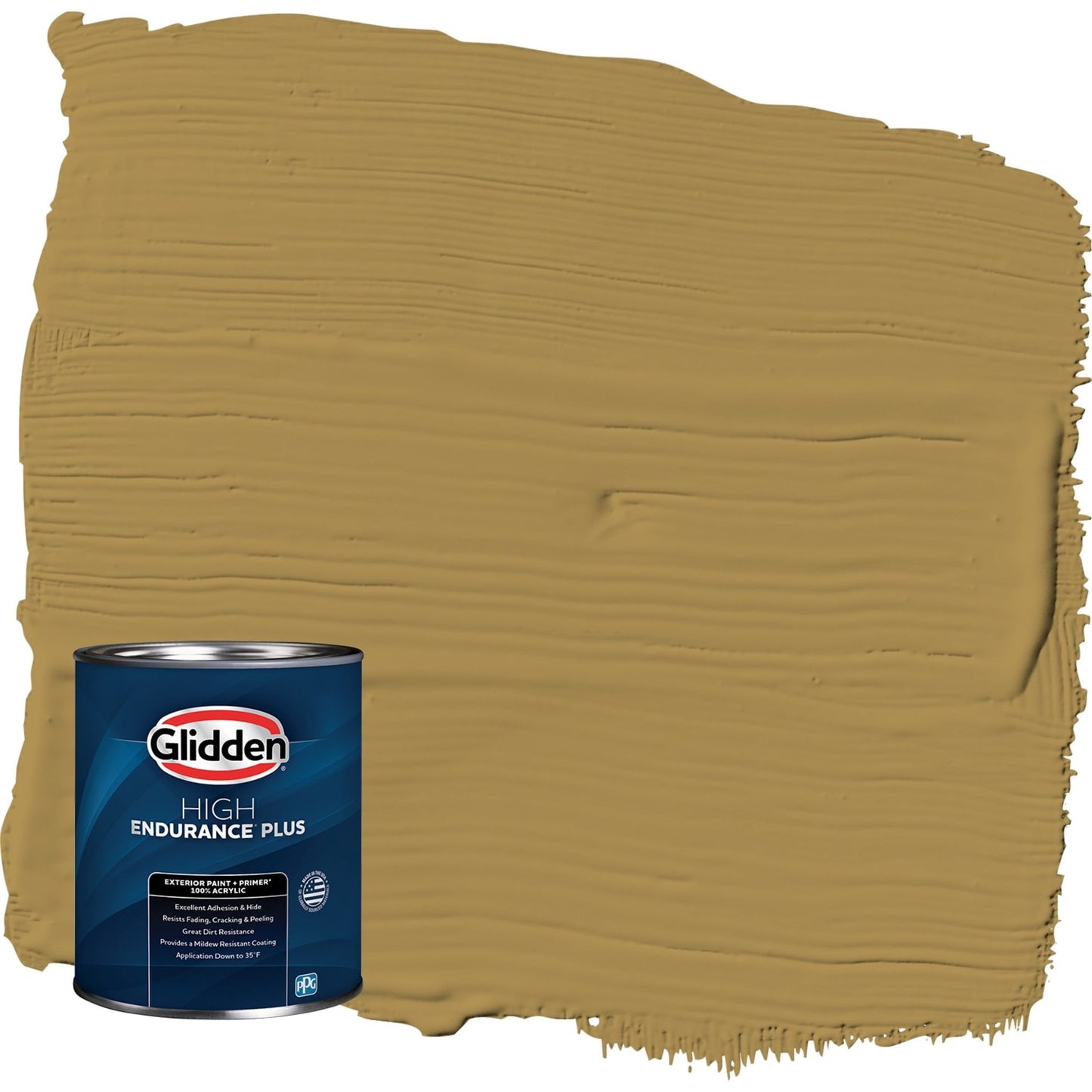 Glidden HEP Graceful Gazelle / Brown Semi-Gloss Exterior Paint with Primer, 1 Quart