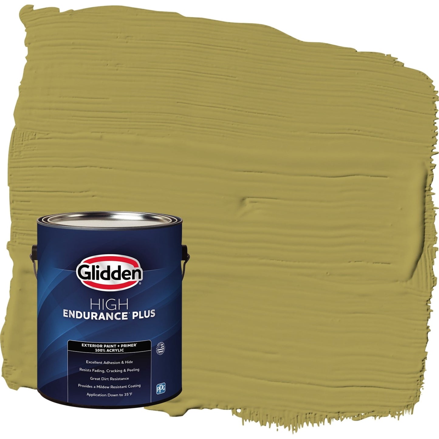 Glidden HEP Gremlin / Pintura Exterior Satinada Verde con Primer, 1 Galón