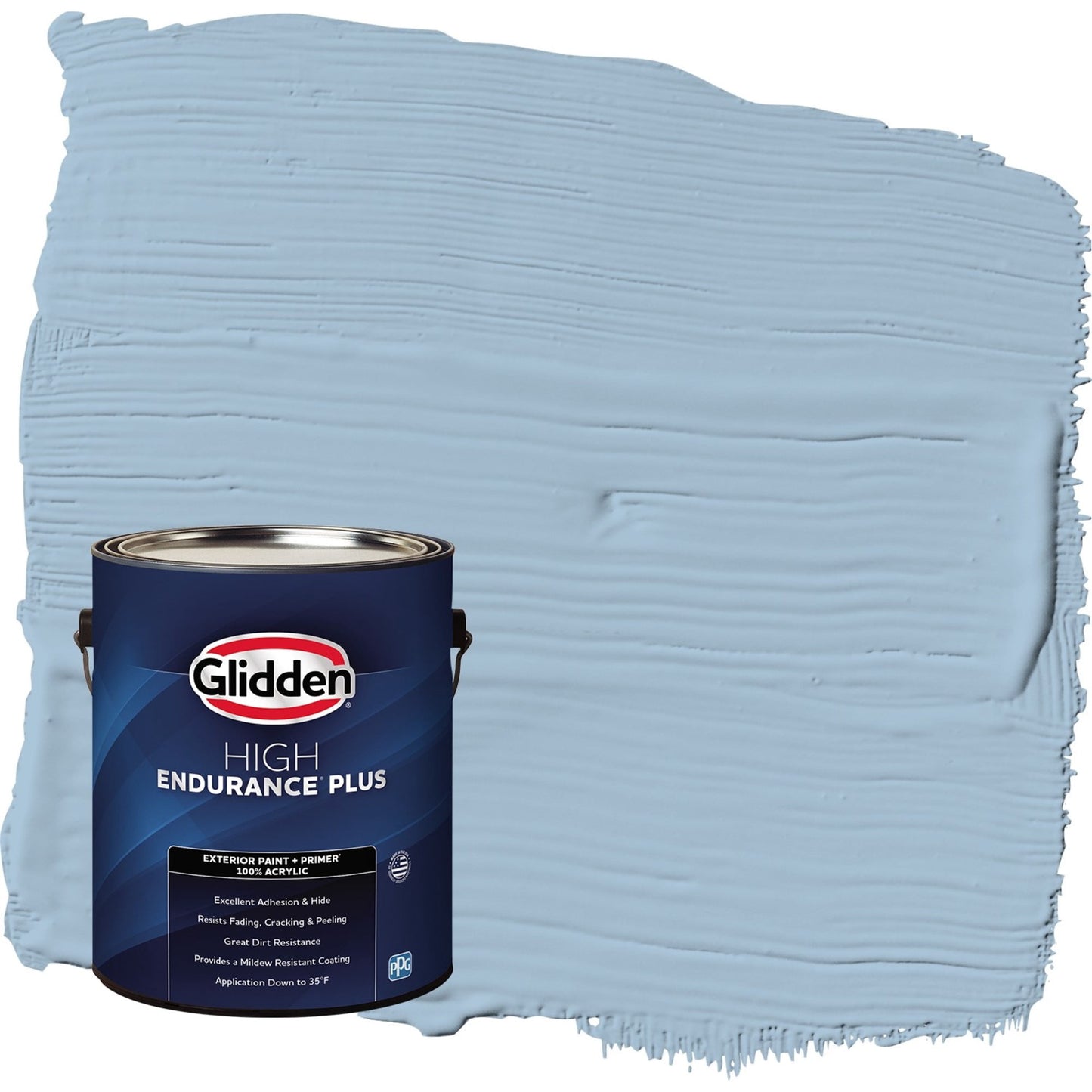 Glidden HEP Heavenly Blue / Blue Satin Exterior Paint with Primer, 1 Gallon