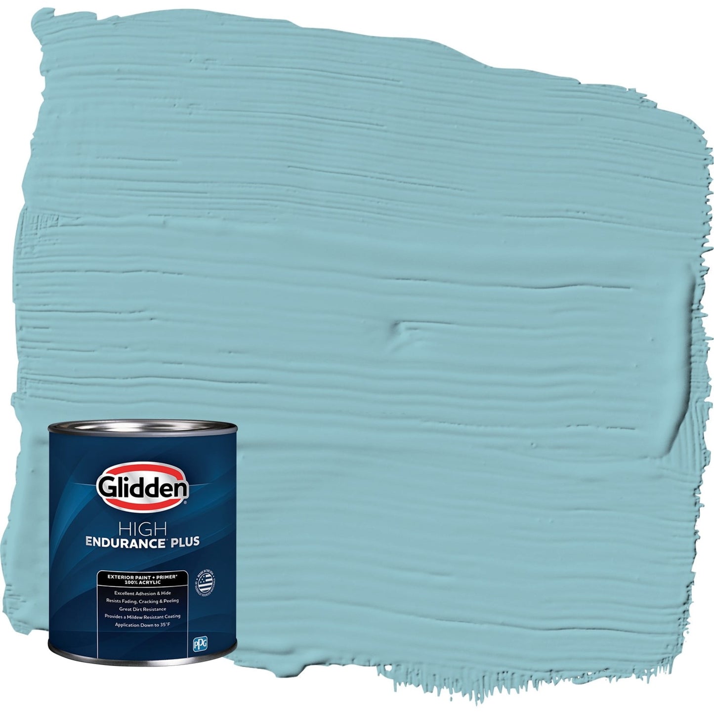 Glidden HEP Kingston Aqua / Blue Satin Exterior Paint with Primer, 1 Quart
