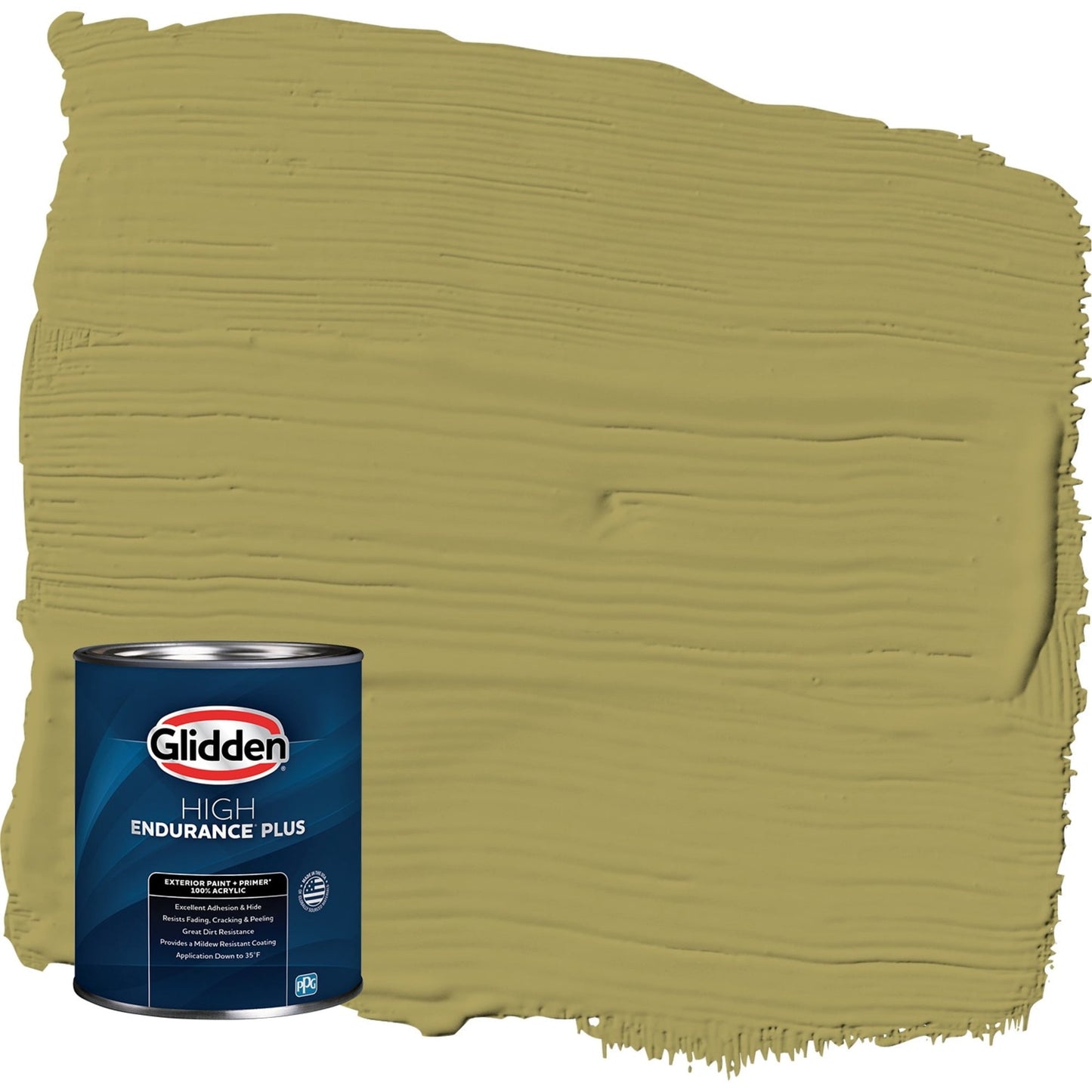 Glidden HEP Loveliest Leaves / Green Satin Exterior Paint with Primer, 1 Quart