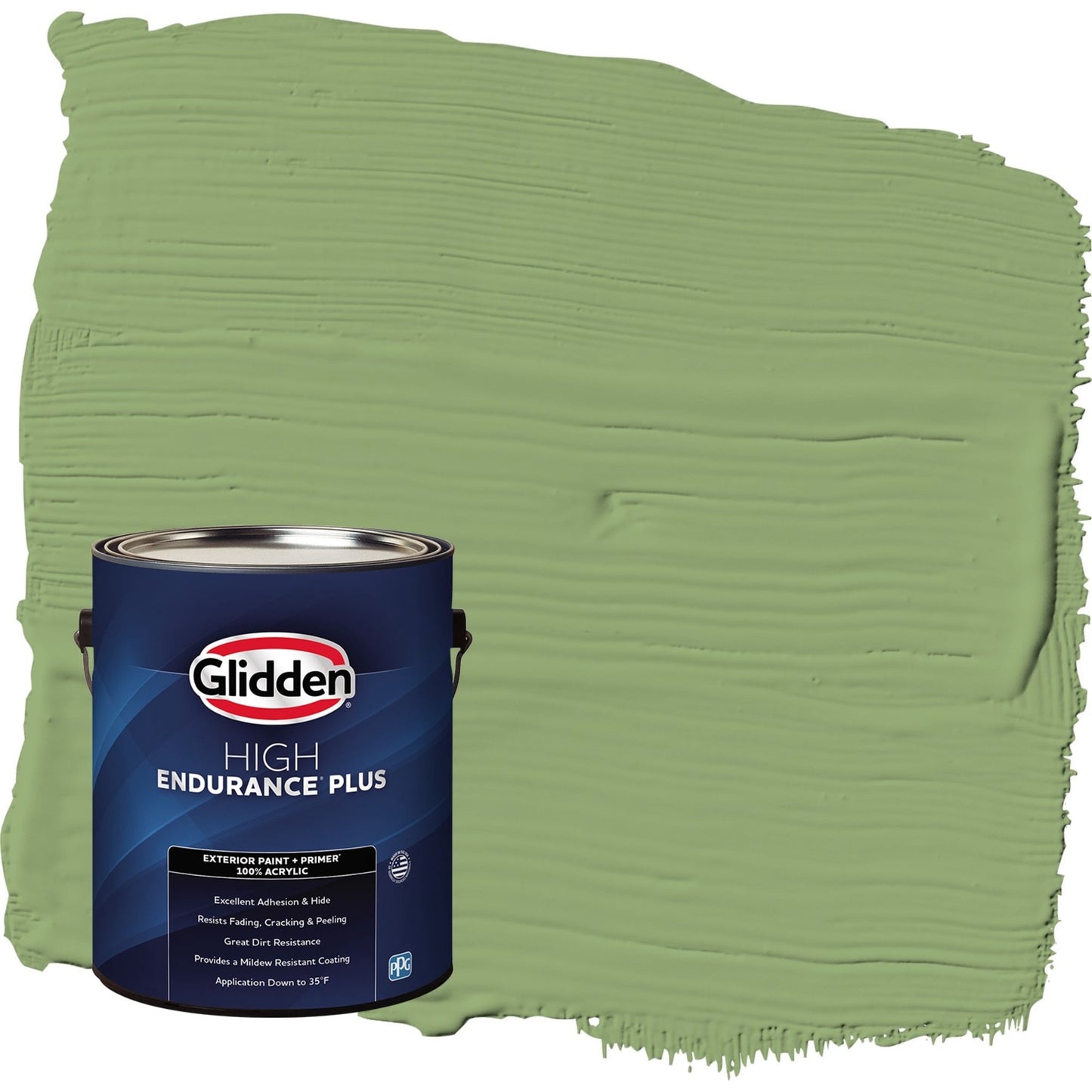 Glidden HEP Luscious Lime / Green Satin Exterior Paint with Primer, 1 Gallon