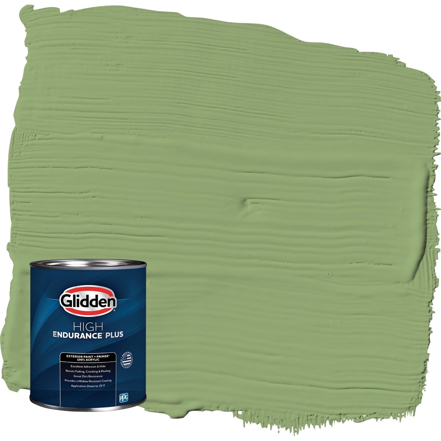 Glidden HEP Luscious Lime / Green Satin Exterior Paint with Primer, 1 Quart