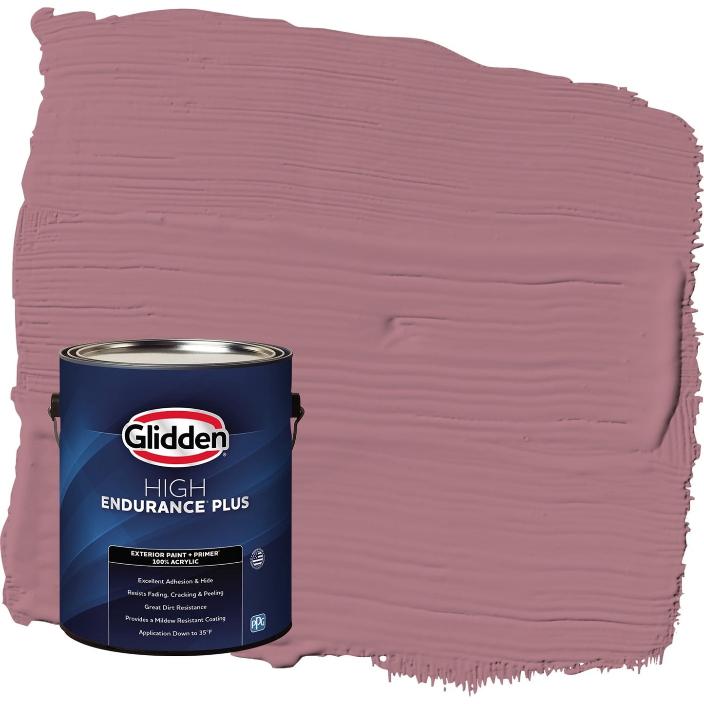Glidden HEP Mauve Madness / Purple Satin Exterior Paint with Primer, 1 Gallon