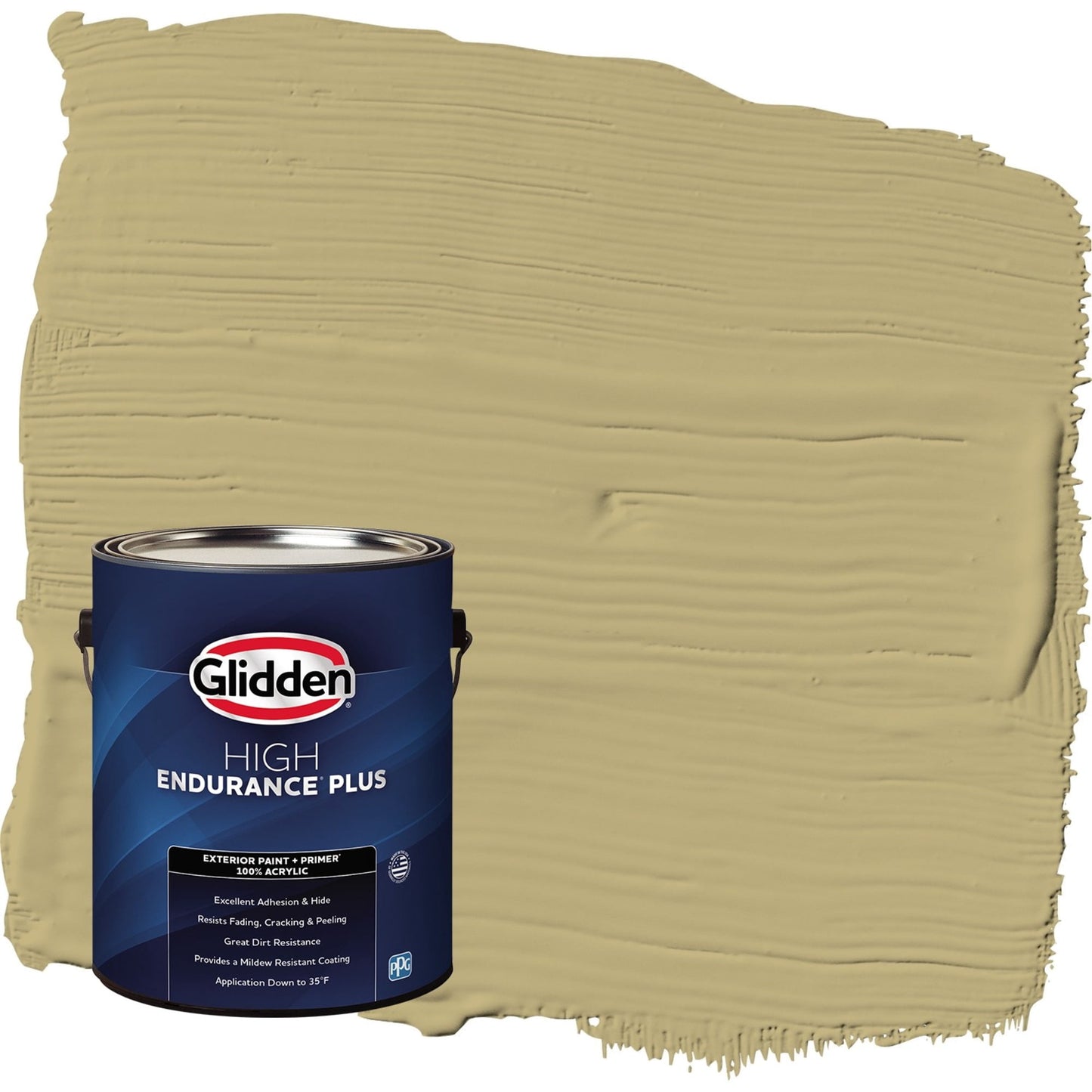 Glidden HEP Nettle / Green Satin Exterior Paint with Primer, 1 Gallon