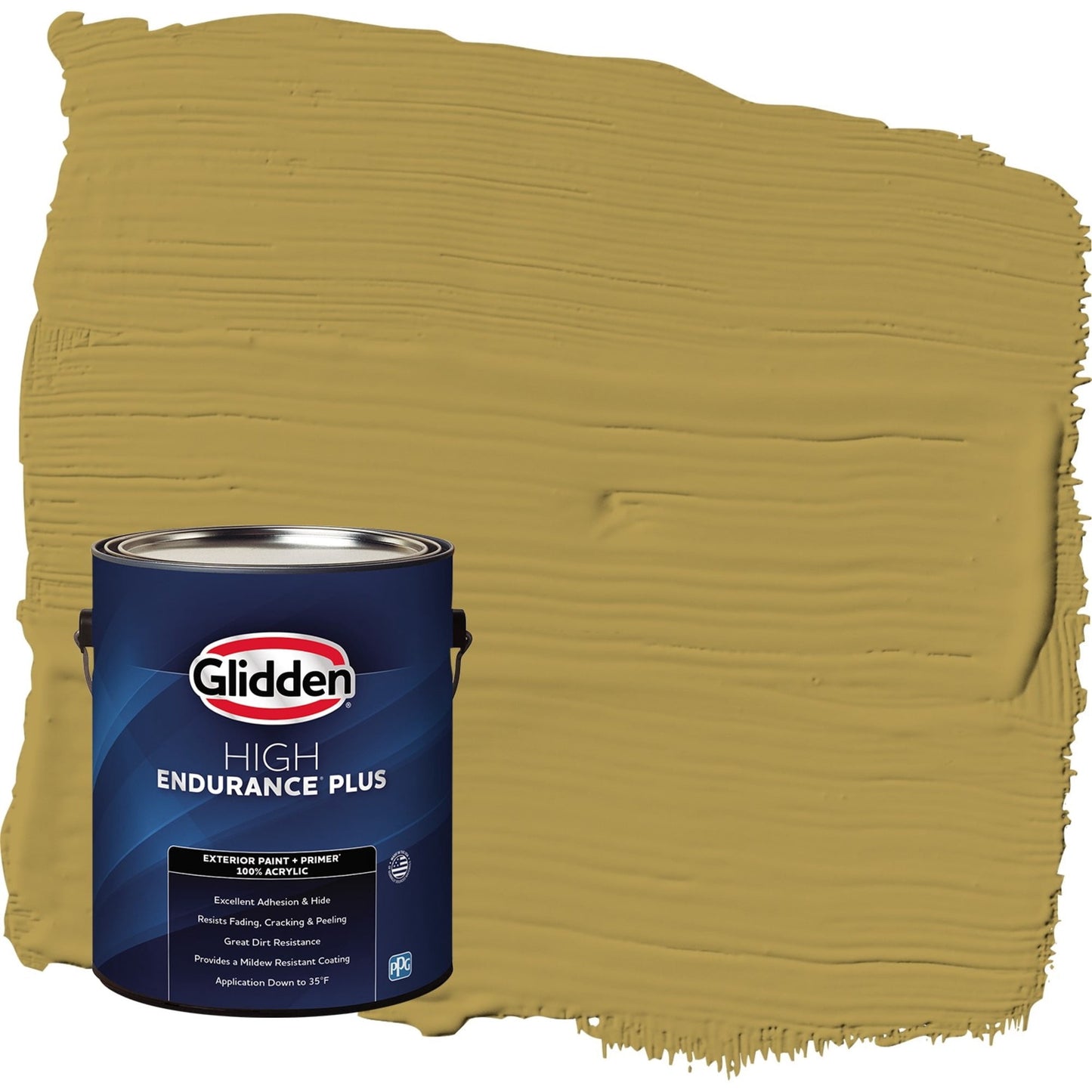 Glidden HEP Obsession / Yellow Satin Exterior Paint with Primer, 1 Gallon