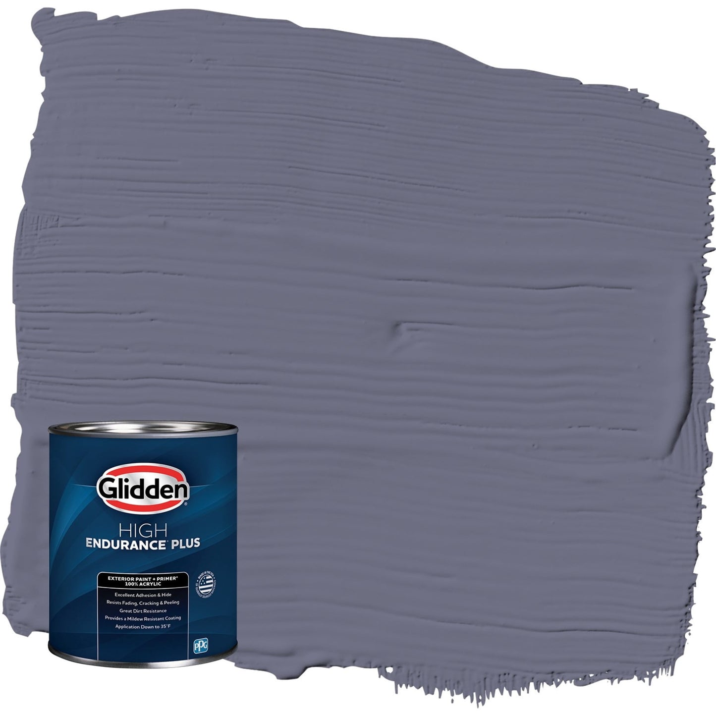 Glidden HEP Old Mill Blue / Purple Satin Exterior Paint with Primer, 1 Quart