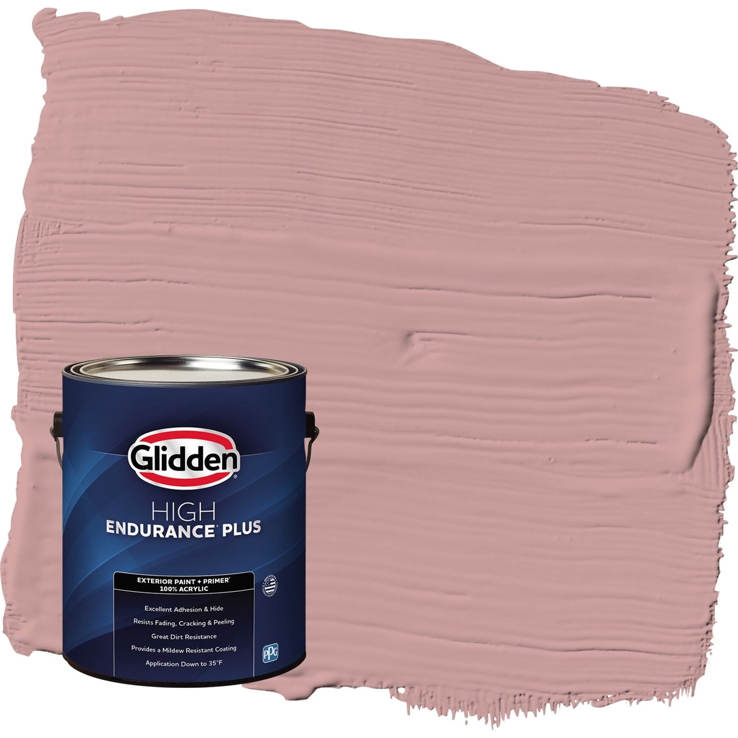 Glidden HEP Pepperberry / Pink Satin Exterior Paint with Primer, 1 Gallon