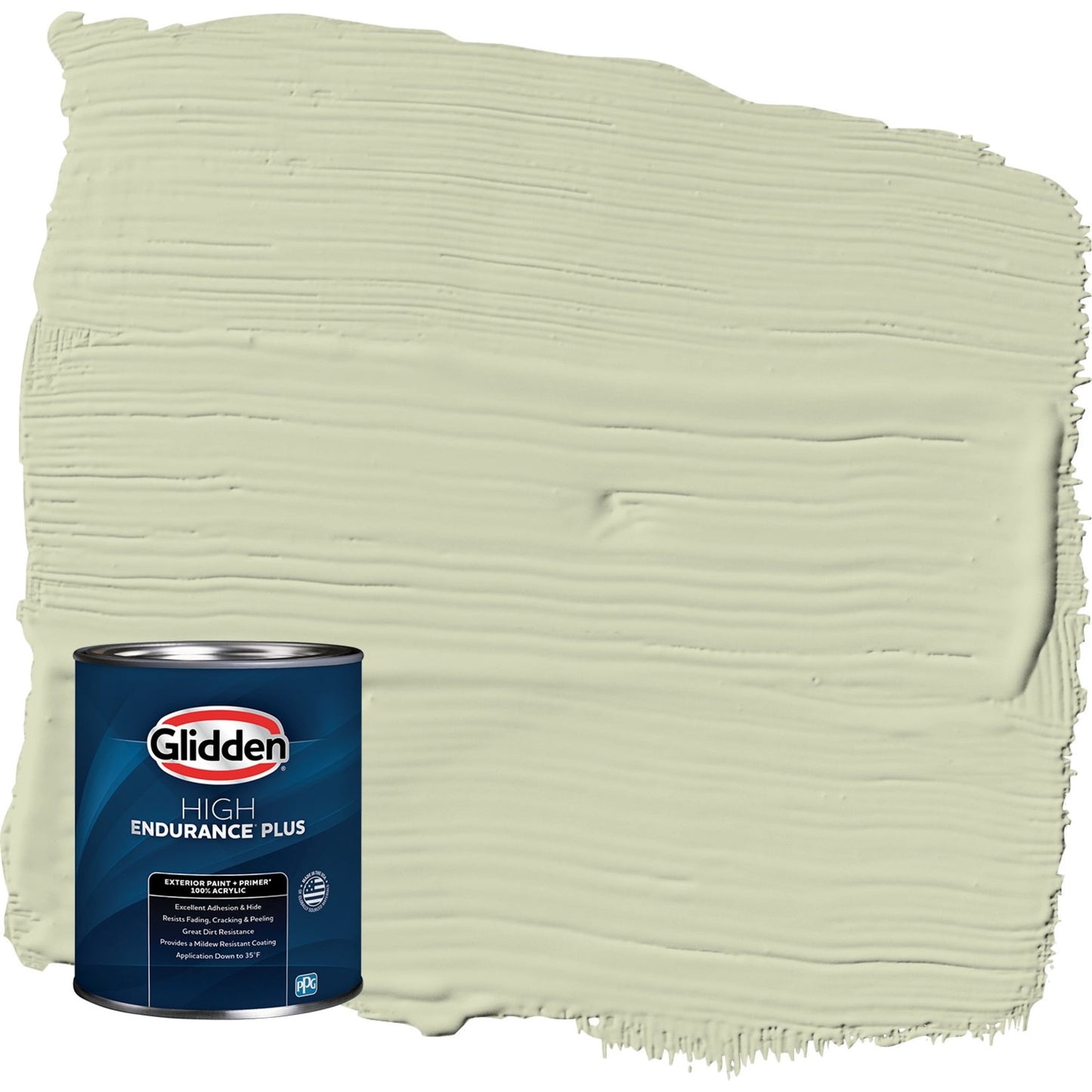 Glidden HEP Pickling Spice / Green Semi-Gloss Exterior Paint with Primer, 1 Quart