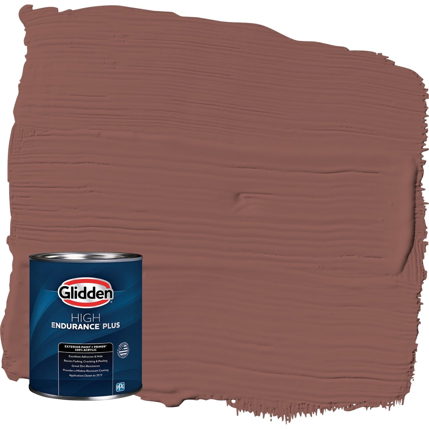 Glidden HEP Raspberry Truffle / Red Satin Exterior Paint with Primer, 1 Quart