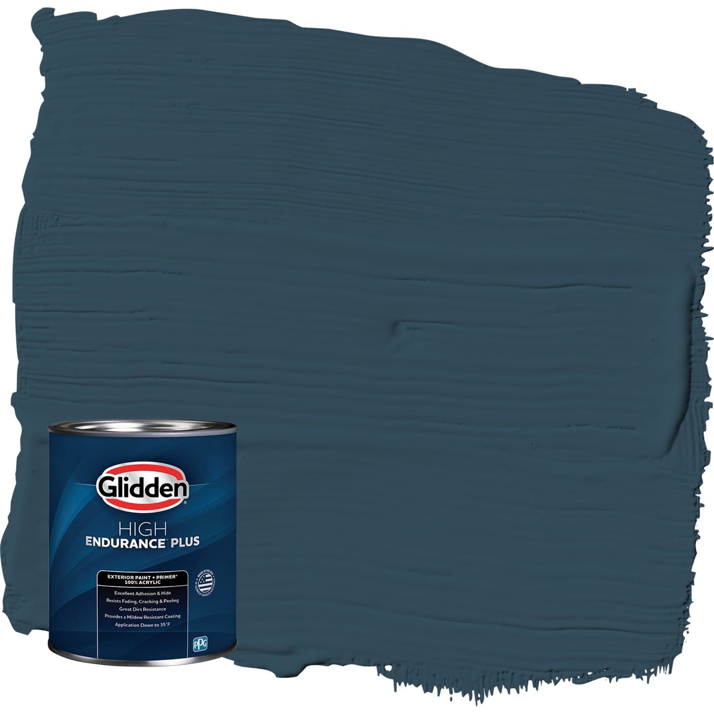 Glidden HEP Sailor's Coat / Blue Semi-Gloss Exterior Paint with Primer, 1 Quart