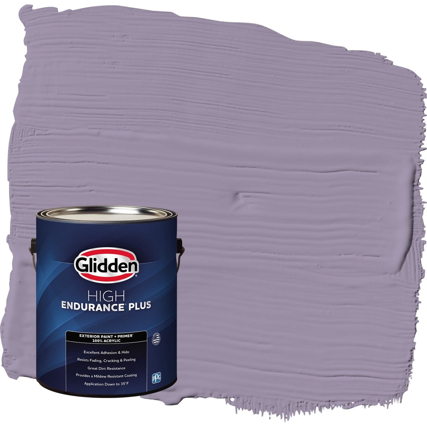 Glidden HEP Smoky Grape / Purple Flat Exterior Paint with Primer, 1 Gallon