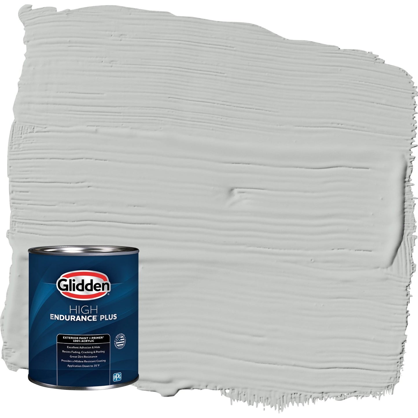 Glidden HEP Solitary State / Gray Satin Exterior Paint with Primer, 1 Quart