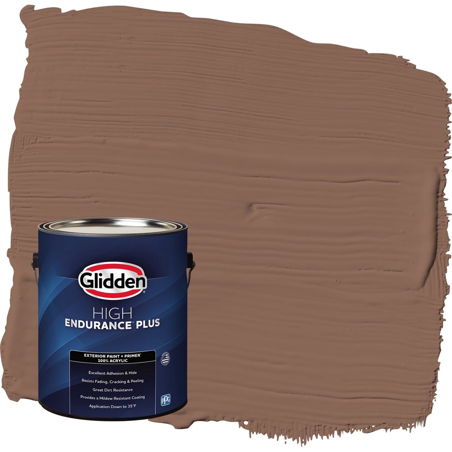 Glidden HEP Suede Leather / Beige Satin Exterior Paint with Primer, 1 Gallon