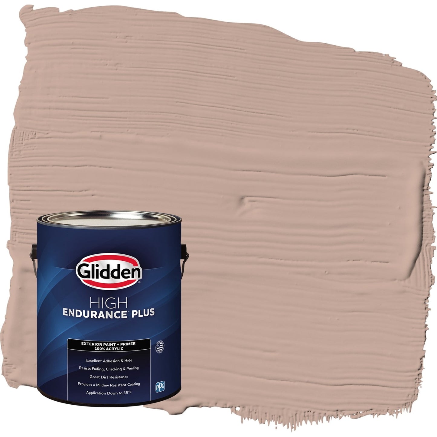 Glidden HEP Taupe Tapestry / Beige Semi-Gloss Exterior Paint with Primer, 1 Gallon