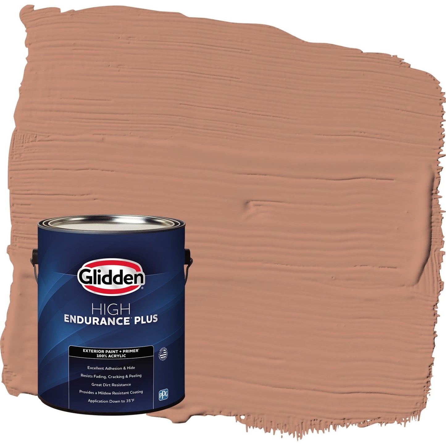 Glidden HEP Terrazzo Tan / Orange Flat Exterior Paint with Primer, 1 Gallon