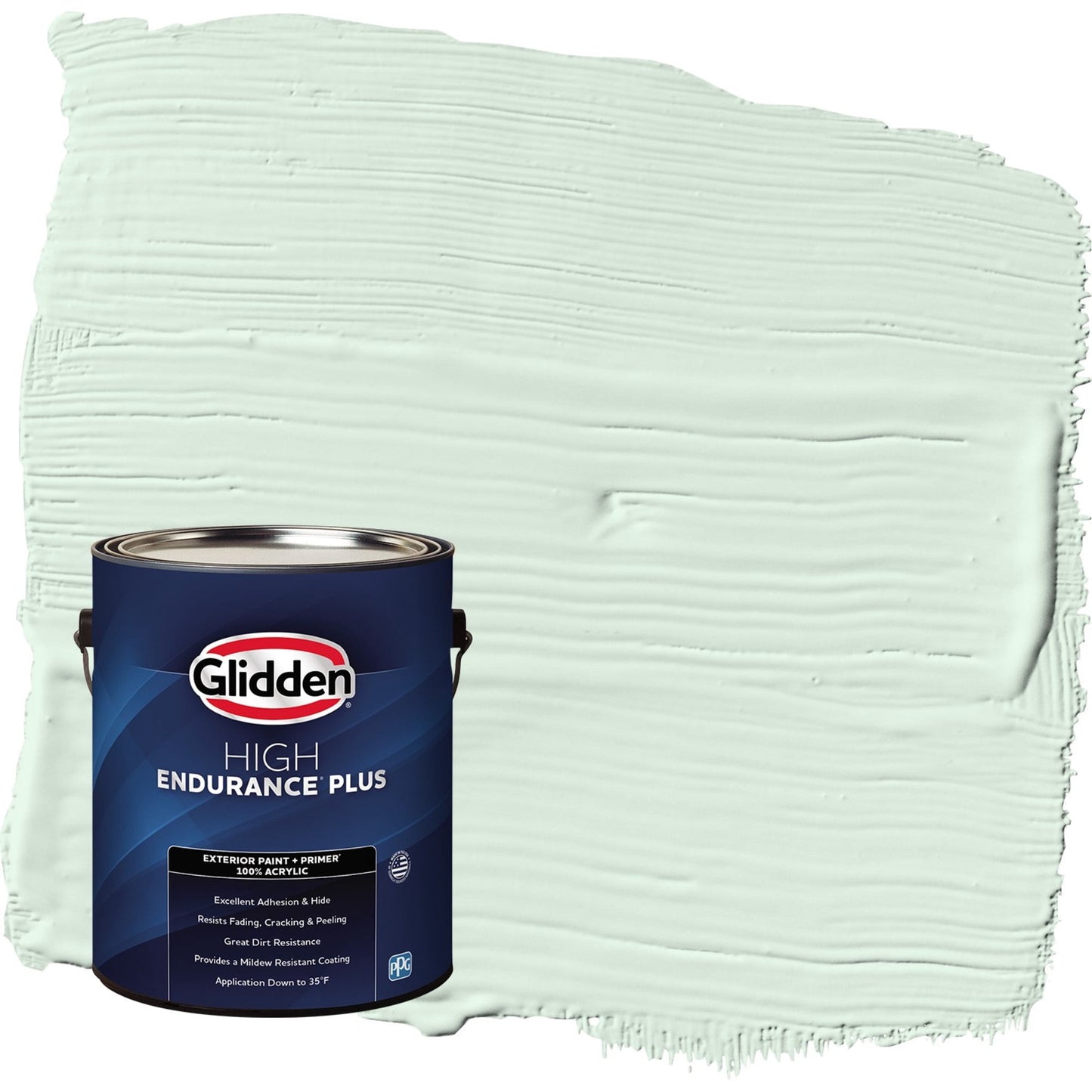 Glidden HEP Tint of Green / Green Satin Exterior Paint with Primer, 1 Gallon
