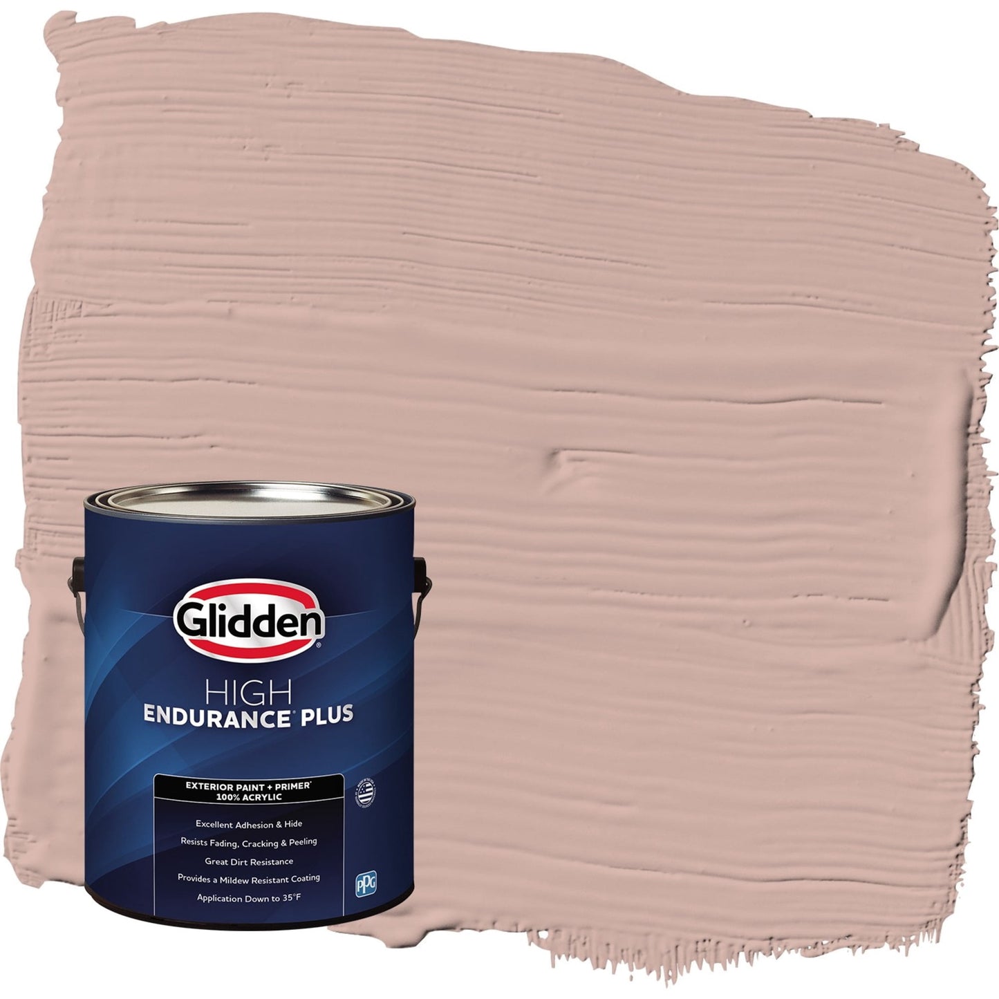 Glidden HEP Velveteen Crush / Pink Flat Exterior Paint with Primer, 1 Gallon