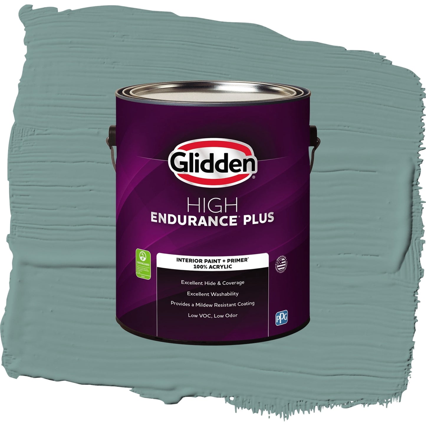 Glidden HEP Green Granite Interior Paint + Primer Flat , 1 Gallon