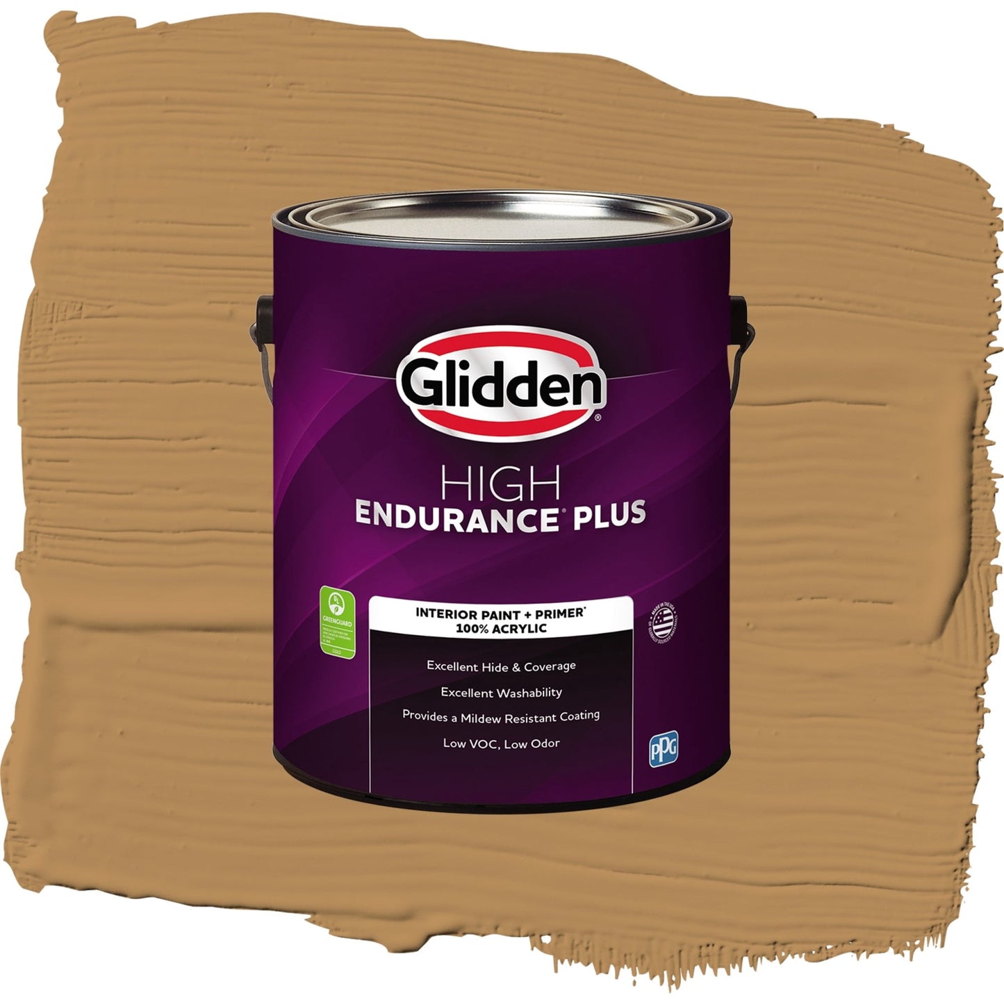 Glidden HEP Allegro / Tan, Flat Interior Paint with Primer, 1 Gallon