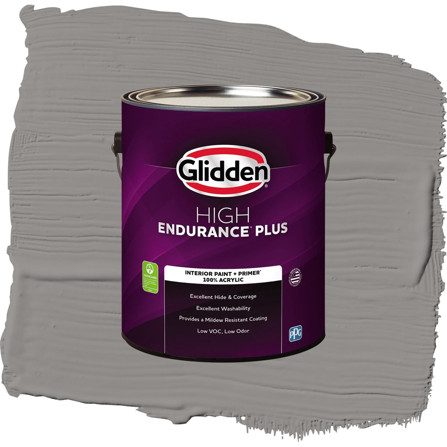 Glidden HEP Antique Silver / Grey, Flat Interior Paint with Primer, 1 Gallon