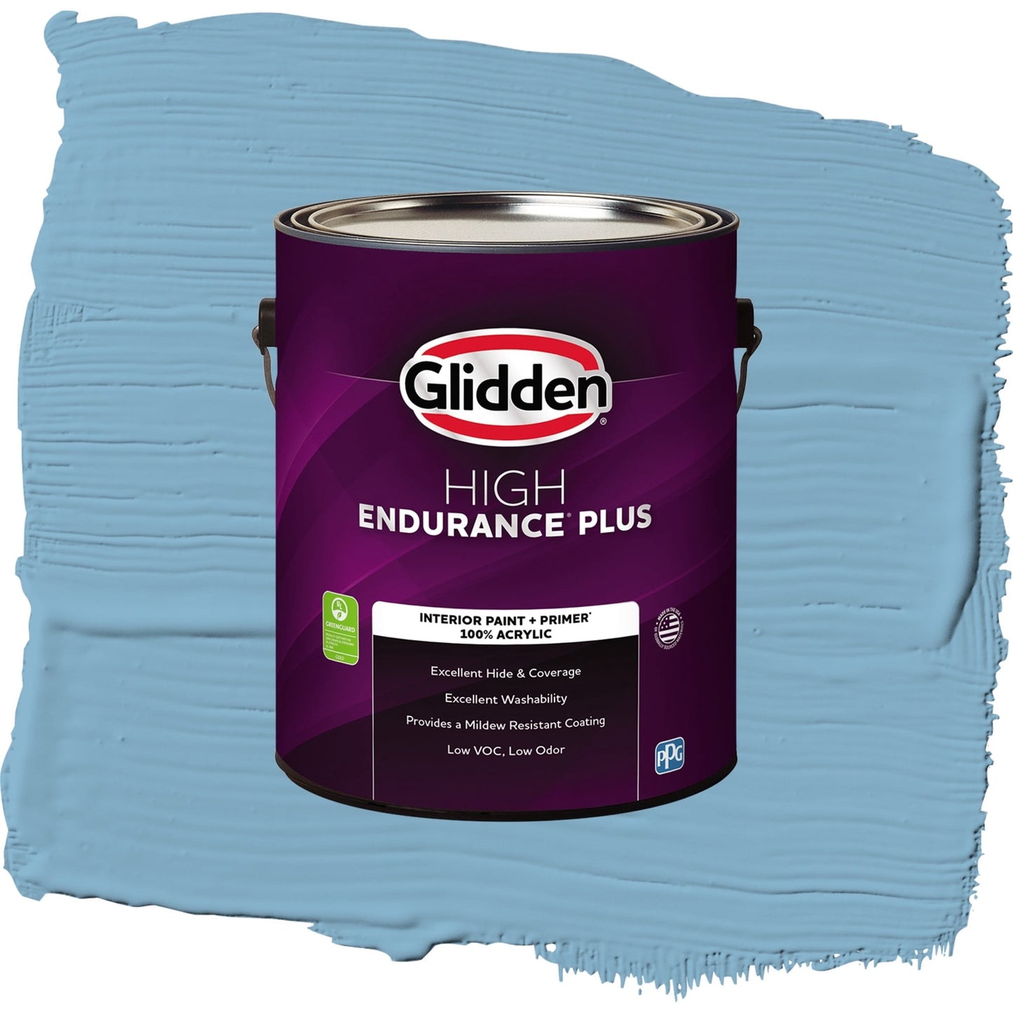 Glidden HEP Arabella / Blue, Flat Interior Paint with Primer, 1 Gallon