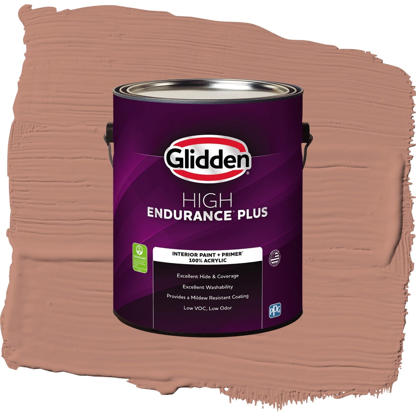 Glidden HEP Big Cypress / Orange, Flat Interior Paint with Primer, 1 Gallon