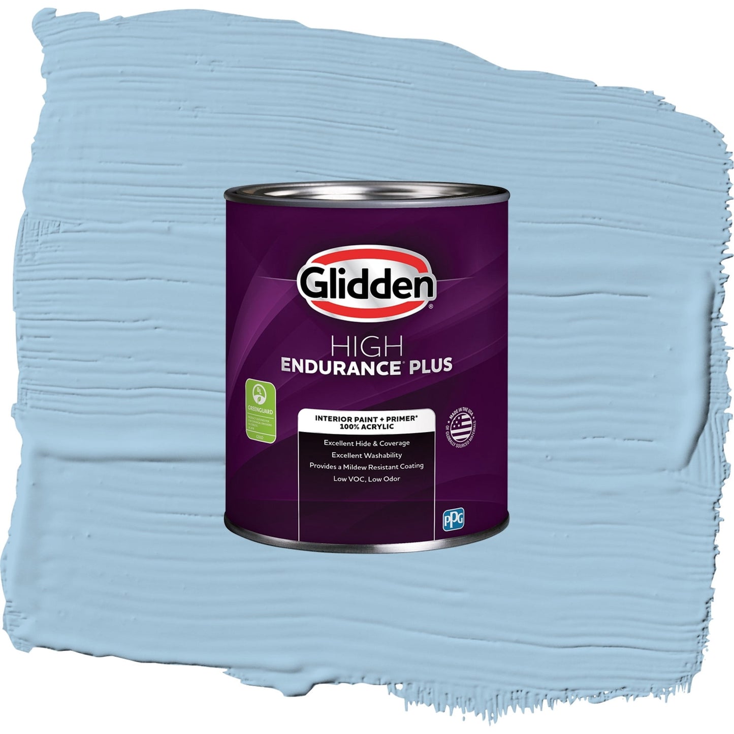 Glidden HEP Blue Bows / Blue, Semi-Gloss Interior Paint with Primer, 1 Quart