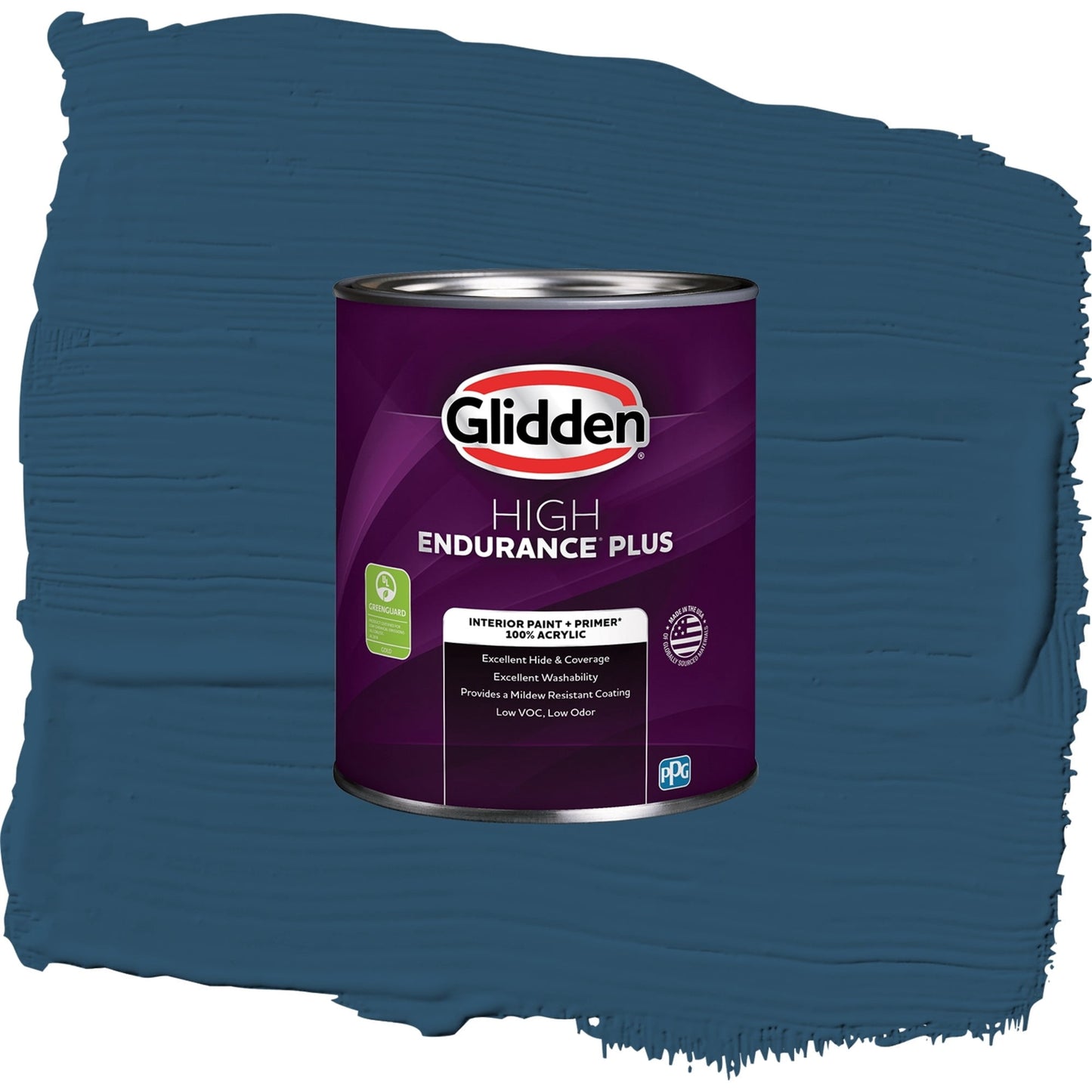 Glidden HEP Blue Lava / Blue, Semi-Gloss Interior Paint with Primer, 1 Quart