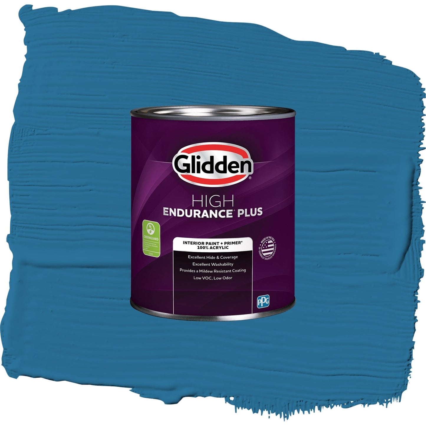 Glidden HEP Blue Oasis / Blue, Semi-Gloss Interior Paint with Primer, 1 Quart