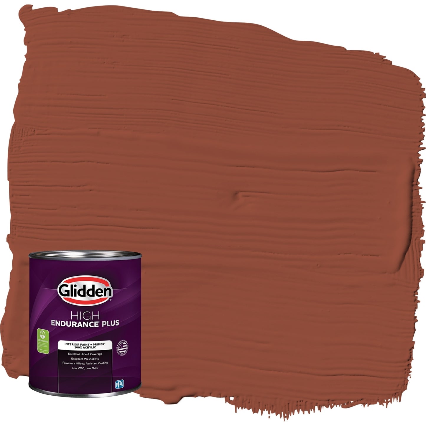 Glidden HEP Burled Redwood / Brown, Flat Interior Paint with Primer, 1 Quart