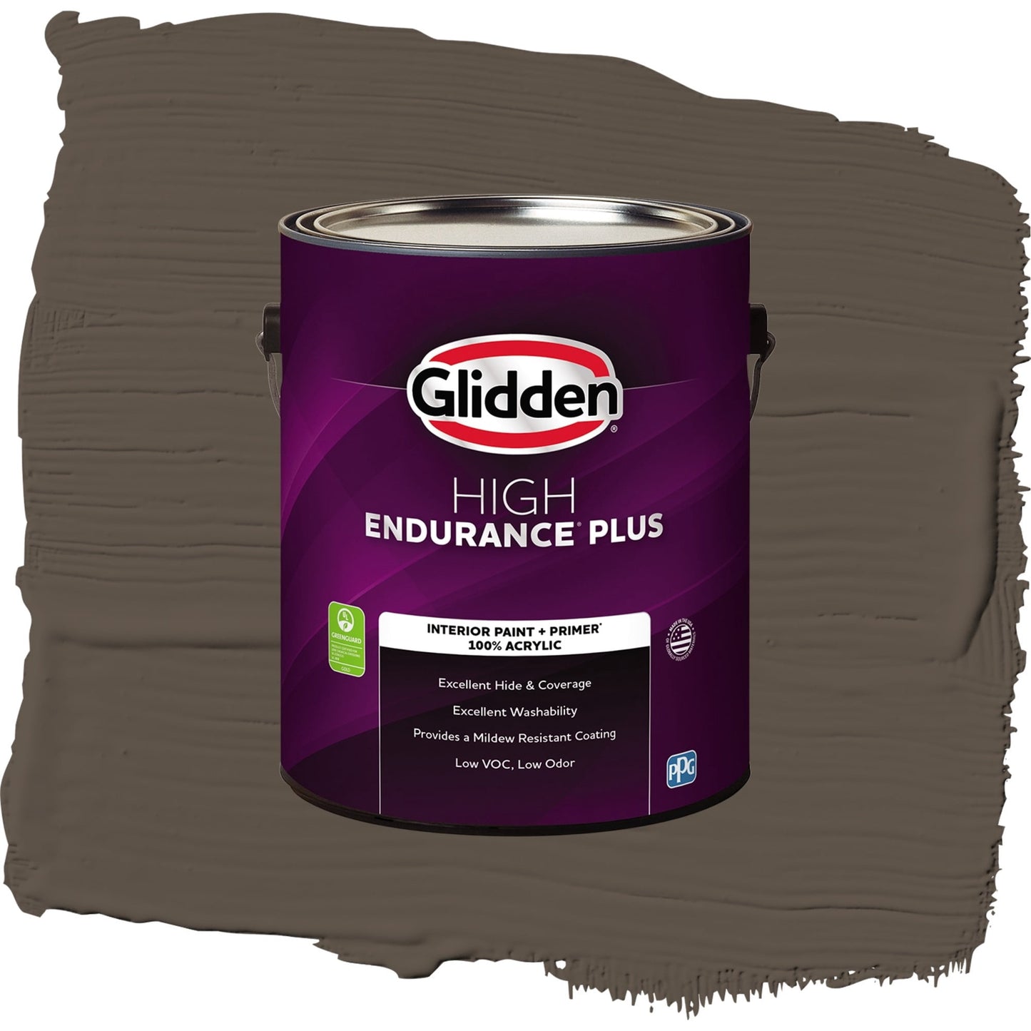 Glidden HEP Cabin Fever / Brown, Flat Interior Paint with Primer, 1 Gallon