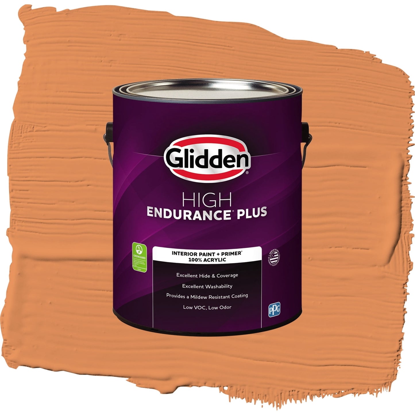 Glidden HEP Carrot Cake / Orange, Flat Interior Paint with Primer, 1 Gallon