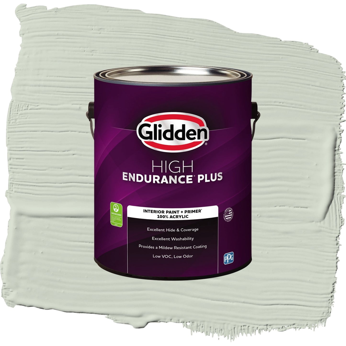 Glidden HEP Castaway / Green, Semi-Gloss Interior Paint with Primer, 1 Gallon