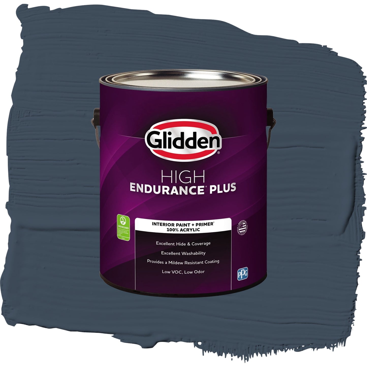 Glidden HEP Cavalry / Navy Blue, Semi-Gloss Interior Paint with Primer, 1 Gallon