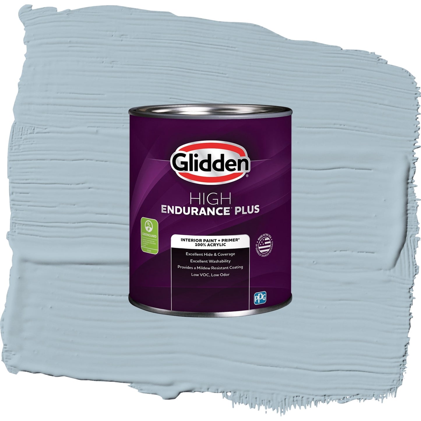 Glidden HEP Chambray / Blue, Semi-Gloss Interior Paint with Primer, 1 Quart
